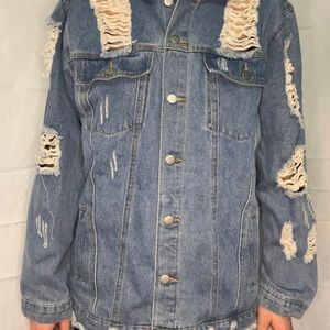 Ripped Jean Jacket